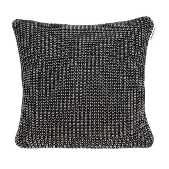 Parkland Collection Cabo 20x20" Braded Cotton Fabric Throw Pillow in Charcoal
