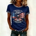 thumbnail image 4 of MuXiKeJi Clothes 250 Anniversary USA Shirt 250Th Shirt Short Sleeve Women America Celebration Patriotic Flag Print 1776-2026 Tshirt, 4 of 4