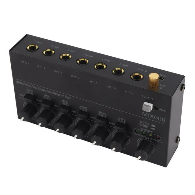 Mezclador de sonido Bling Bling estéreo ultracompacto de metal