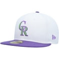 thumbnail image 3 of Men's New Era White Colorado Rockies 25th Anniversary Side Patch 59FIFTY Fitted Hat, 3 of 5