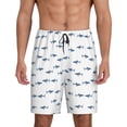 thumbnail image 1 of Vsdgher Shorts de Pyjama pour Hommes Imprimé Requin Mignon Bas de Pyjama Légers avec Poches-4TG, 1 of 6