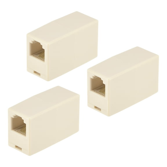 Uxcell Phone Jack Splitter 6P4C Male to Female Way Socket Adapter Telephone Line Splitter 3 Pack