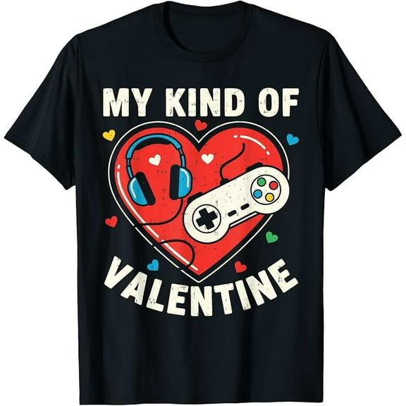 Video Game Funny Gamer Valentines Day for Teens Boys Kids T-Shirt