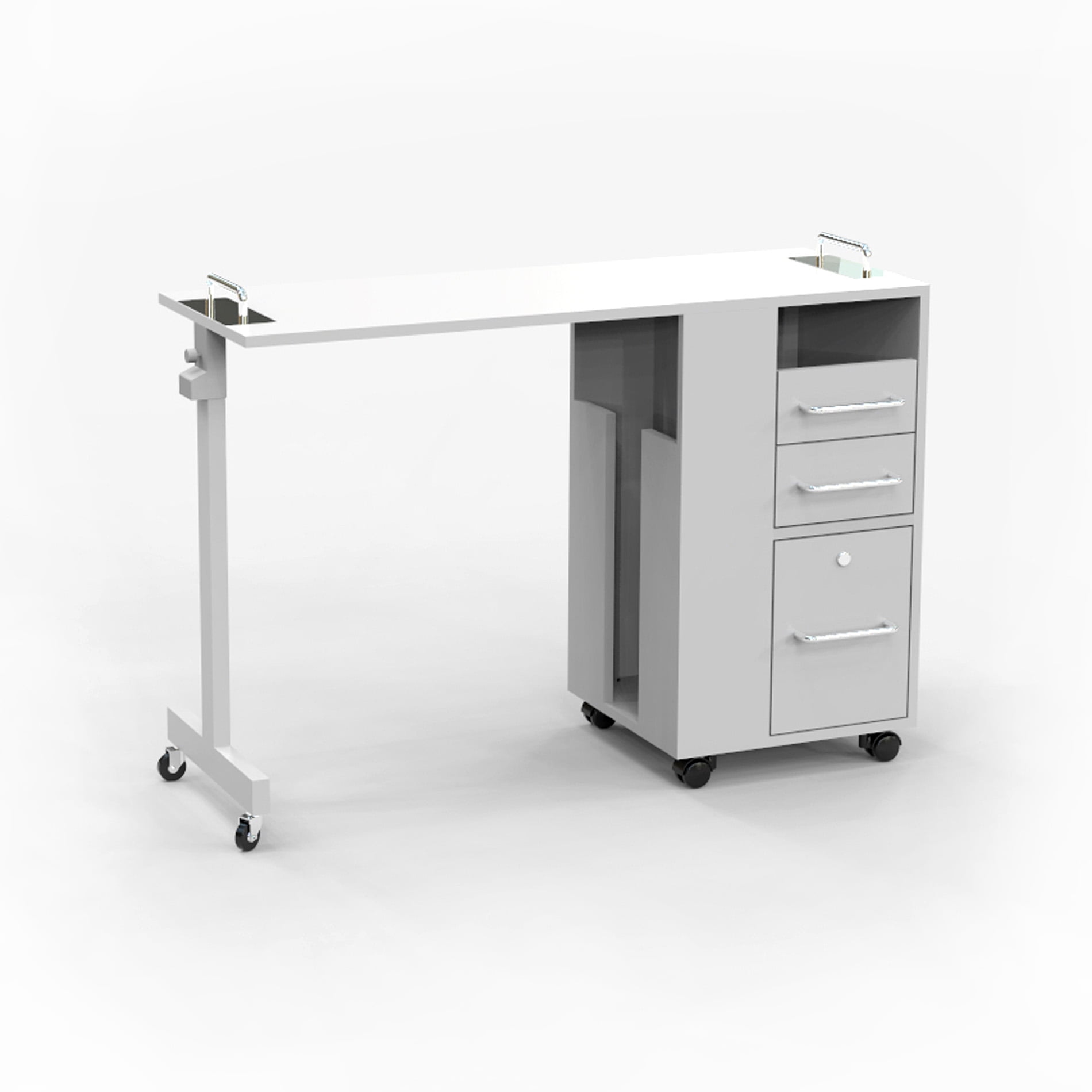 Taylor Manicure Table Nail Desk, Versatile Foldable Station, Adjustable