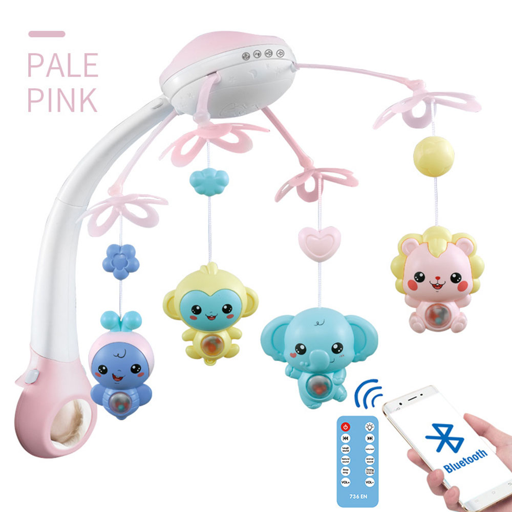 Molare Baby Musical Mobile Cot Toy Baby Musical Crib Mobile with Lights and Music Stand Remote Music Star Projector Hanging Rotating Bell Timing Projection Toy for Newborn Stunning