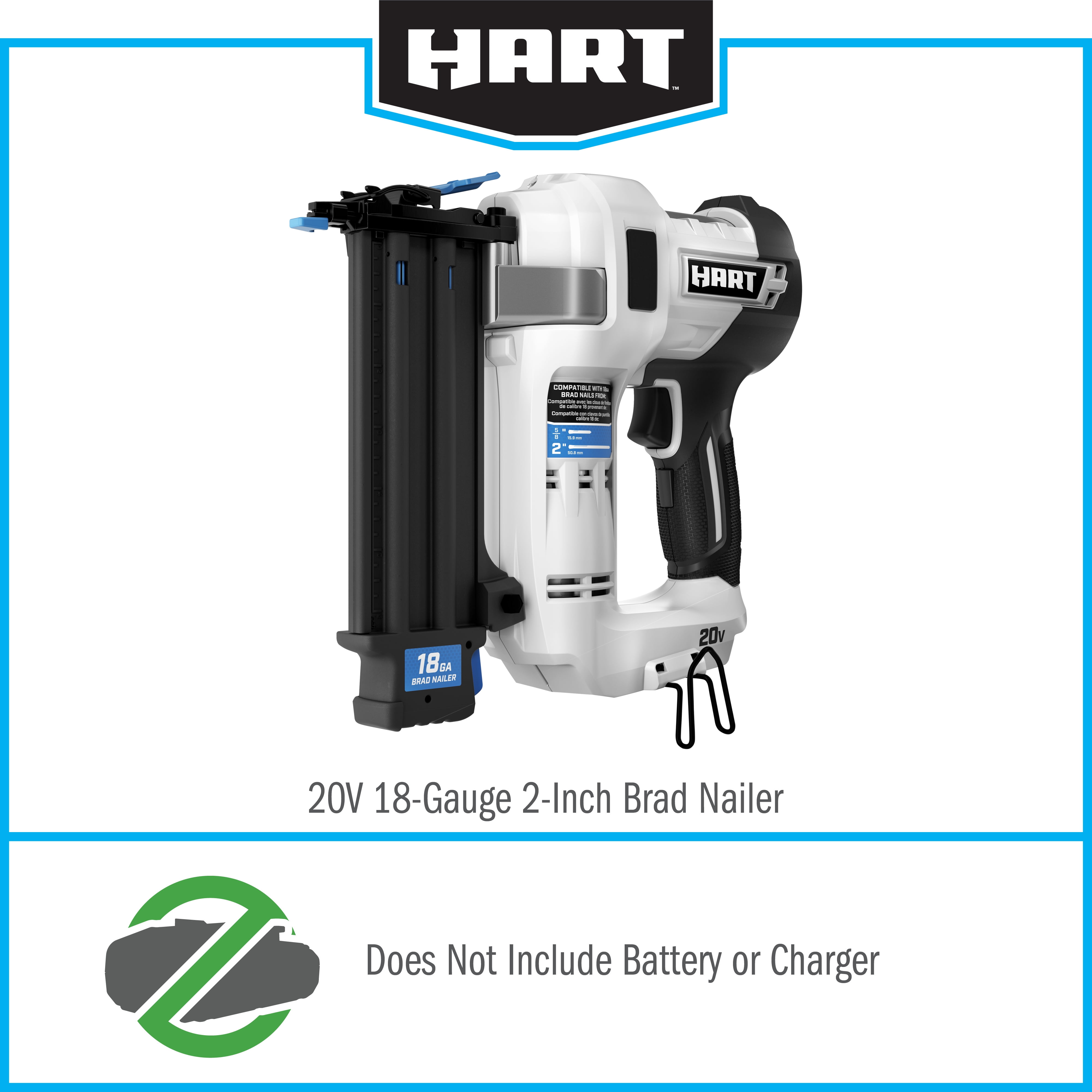 HART 20-Volt 18-Gauge 2-Inch Brad 