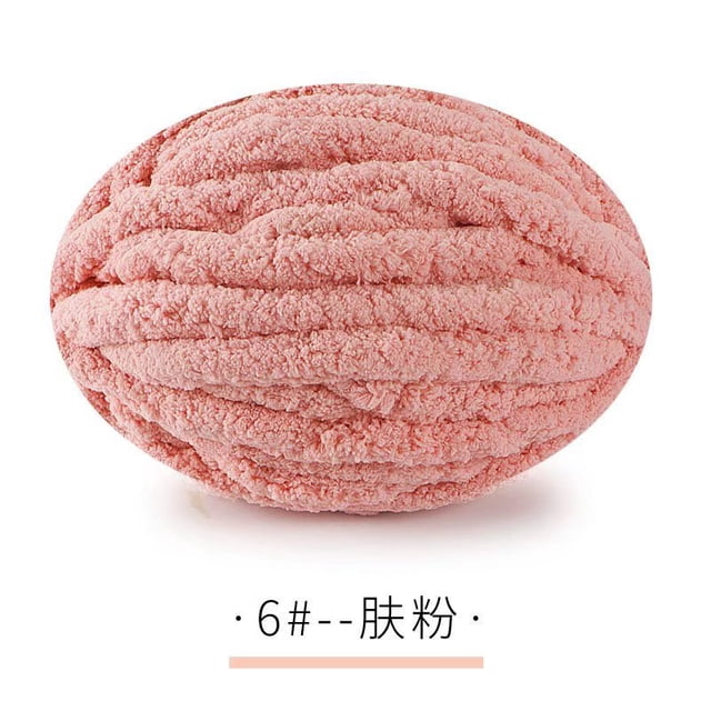 Xiao Hua 1 paquete de hilo de terciopelo de chenilla para tejer, grueso y cálido, para tejer a ganchillo, para manualidades, bolsos, suéteres, muñecas, 250 g, color rosa piel.