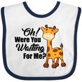 thumbnail image 3 of Inktastic Oh Were You Waiting for Me with Baby Giraffe Boys or Girls Baby Bib, 3 of 4