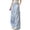 Blue&&100, variant on CONROSES Girl'S Baggy Pants Wide Leg Casual Pants for Girls Lightweight Solid Elastic Waist Drawstring Athletic Jogger Pants With Pockets