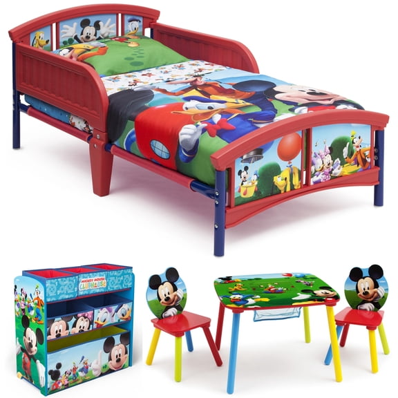 Disney Mickey Mouse Bedroom Set with BONUS Toy Organizer