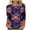Multicolor Plus Size Blouse for Women_0, variant on CYMMPU Loose Fit Round Neck 3/4 Sleeve Tunic Tops Spring Tops Floral Printed Blouses for Women Dressy Casual Fall Trendy Shirts Lightweight Basic Tees Multicolor XXXXL
