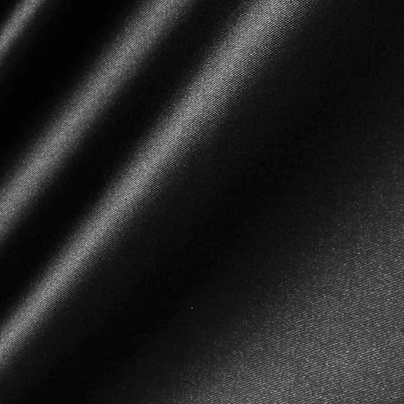 Valentina Textile inc Satin-Bridal Satin Fabric 60" Inch Wide- for Weddings, Decor, Gowns, Sheets, Costumes, Dresses, (1 Yard, Black)