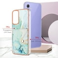 thumbnail image 4 of TECH CIRCLE Stylish Case for Samsung Galaxy A05 (6.7") - Premium TPU/PU Leather Phone Case [Built-in Wallet Feature] Lightweight Cute Marble Durable Cover, Green, 4 of 7