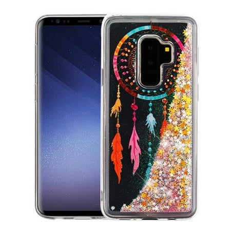 Samsung Galaxy S9 Plus Case - Wydan Slim Hybrid Liquid Bling Glitter Sparkle Quicksand Waterfall Shockproof TPU Phone Cover -
