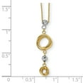 thumbnail image 2 of 8.41mm 14k Solid Gold Two-tone Sparkle-Cut Beads and Love Knots Necklace 18 Inch Pendant Necklace for Women, 2 of 2