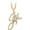 Yellow, variant on 14K Yellow Gold Finish Round Cut White Diamond 925 Sterling Silver Diamond Cute Elf Angele With J Initial Letter Pendant Necklace for Women