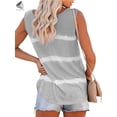 thumbnail image 4 of PULLIMORE Women's Boho Tie Dye Tops Summer Tank Tops Sleeveless Crew Neck Casual Loose T-Shirts Plus Size (3XL, Gray), 4 of 9