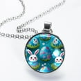 thumbnail image 2 of Easter Glass Design Circular Pendant Women's Necklace, 2 of 5