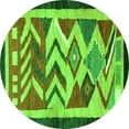 thumbnail image 1 of Ahgly Company Indoor Round Abstract Green Contemporary Area Rugs, 5' Round, 1 of 1