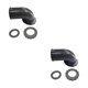thumbnail image 1 of Wosthever Black Dive With Freedom Accesorio de buceo ligero para mangueras corrugadas Manguera BCD de buceo Codo de tubo BC negro Negro Codo de tubería BC 2Conjunto, 1 of 6