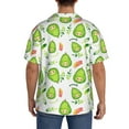 thumbnail image 5 of KLL Kawaii Avocado Print Men's Shirt Short Sleeve Button Down Summer Cuba Beach Shirts- 3X-Large, 5 of 7