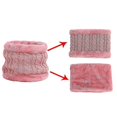 thumbnail image 3 of Gorro de lana para niño pequeño, gorro de punto con doble pompón y giro invernal, color rosa, 3 of 3