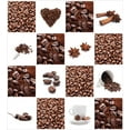 thumbnail image 3 of Coffee Duvet Cover Set, Coffee with Roasted Beans Concept Collage Hearts Stars Espresso Latte Mugs Aroma, Decorative 3 Piece Bedding Set with 2 Pillow Shams, Calking Size, Brown White, by Ambesonne, 3 of 3