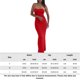 thumbnail image 2 of Vestido De Tirantes Finos Vestido ajustado sin espalda para mujer Vestido sin mangas de punto Ropa de fiesta de estilo sexy Ygjytge L Rojo para Mujer, 2 of 8