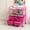Pink, variant on Barara King Storage Cart, Organization Storage Cart,4 Drawers Shelves Rolling Storage Cart Rack-Hot Pink