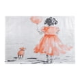 thumbnail image 3 of Simple Illustration Young Girl Reversible Placemat Set of 4 Non Slip Coffee Mats 18x12 Inch for Dining, Kitchen, Coffee, 3 of 9