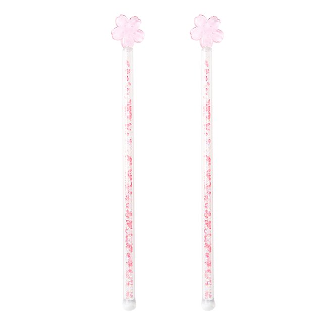 1 Box Glass Stirring Sticks Flower Design Beverage Stirring Rods Mixing Sticks