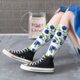 thumbnail image 3 of Knee High Socks for Men and Women, Blueberries Tree Print Althletic Compression Socks, Support Long Tube Socks for Outdoor Sport, Calf Socks, High Stockings for Women Men, 3 of 7