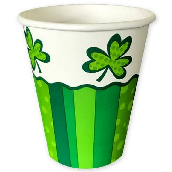 St. Patrick's Day 'Lucky Wishes' 9oz Paper Cups (8ct)