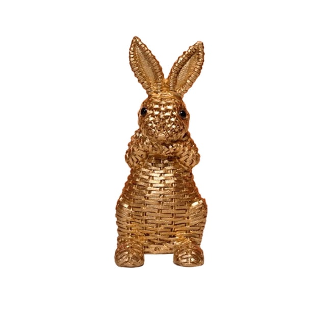 Adornos de Pascua, regalos de Pascua, figura de resina con textura tejida, adorno decorativo de conejito, decoración para el hogar, festivales y uso diario de Pascua.
