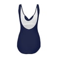 thumbnail image 4 of One Piece Swimsuit Women Tummy Control V Neck Ruched Backless Bathing Suits Swimwear, 4 of 5