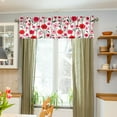thumbnail image 3 of Yayeee Kitchen Valance Rod Pocket 54" x 18" Living Room Window Curtain, Pink Floral, 3 of 6