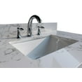 thumbnail image 5 of 37" White Carrara Engineered Stone Vanity Top with Undermount Ceramic Sink & Backsplash, 3-Hole(only vanity top), 5 of 8