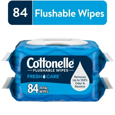 Cottonelle Fresh Care Flushable Wet Wipes, 2 Flip-Top Packs