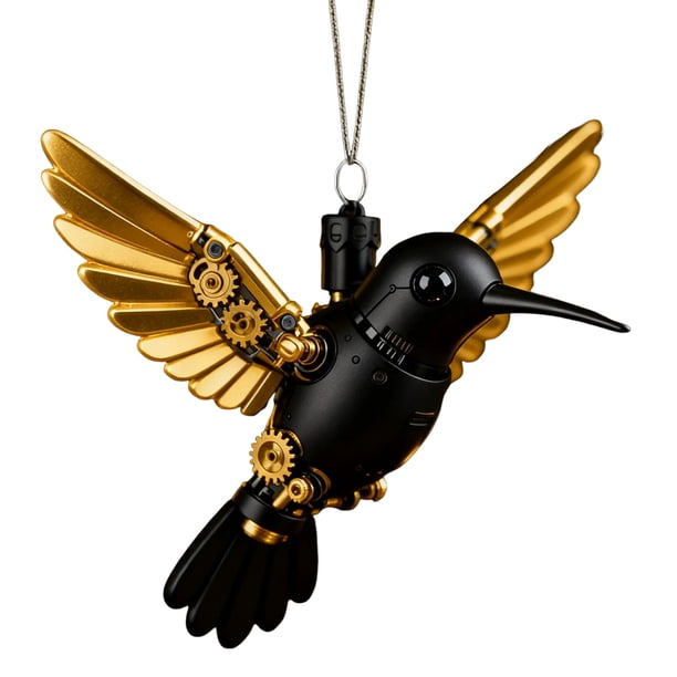 Adorno navideño de colibrí colorido, adorno de acrílico para espejo retrovisor de coche, forma de pájaro, para fiesta navideña