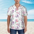 thumbnail image 4 of Haiem Rose Flower B Printed Hawaiian Shirt for Men - Men’s Casual Beach Summer Shirts - Stretch Fabric with Modern Fit-Medium, 4 of 9