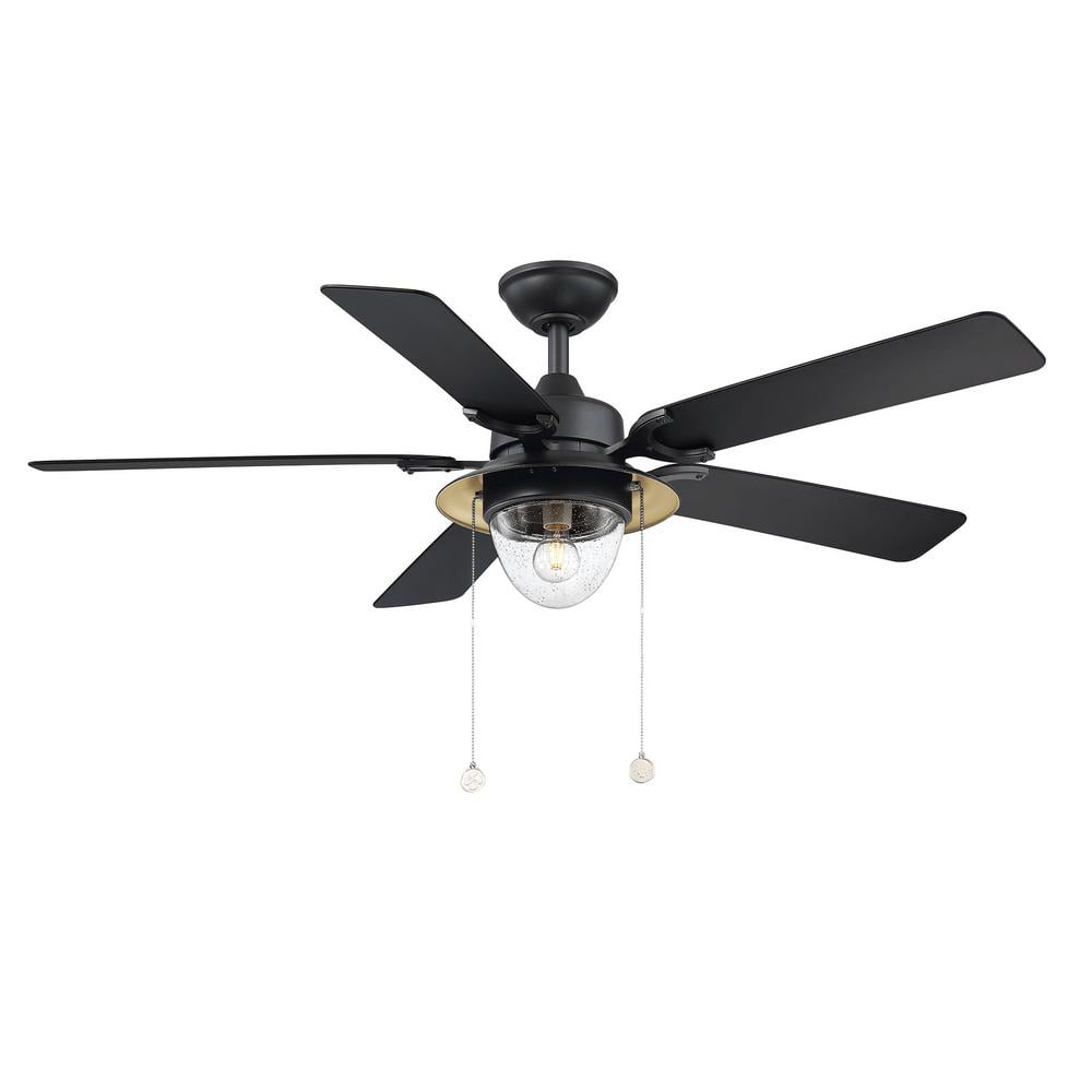 Home Decorators Collection Hanahan 52 in. LED Outdoor Textured Black