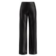thumbnail image 5 of Dwellite Pants for Women Satin Wide Leg Dress Pants Waistband Casual Long Flowy Loose Trousers 2026 Black L, 5 of 6