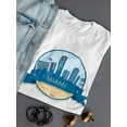 thumbnail image 3 of Skyline Badge Miami City Women White T-Shirt, Female Medium, 3 of 4
