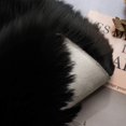 thumbnail image 4 of Faux Sheepskin Fur Area Rugs Round Fake Fur Throw Rug Fluffy Home Decor Living Room Floor Mat Circular Bedside Carpet for Bedroom Soft Circle Kids Play Mat for Nursery, 4ft Diameter, White, 4 of 5