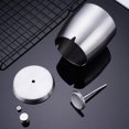 thumbnail image 2 of Portable Mini Ashtray Unique Design Stainless Steel with Lid Windproof Anti-scalding Large CapacitySilver, 2 of 5