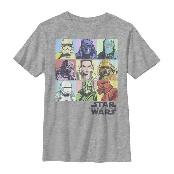 Boy's Star Wars: The Rise of Skywalker Pastel Character Bingo  Graphic Tee Athletic Heather Medium
