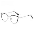 thumbnail image 4 of Montura de gafas anti-azules, decoración de ojos de dos colores, se puede equipar con lentes planas para miopía, 4 of 5