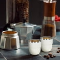 thumbnail image 2 of 2-Pack 4oz Stackable Stainless Steel Vacuum Insulated Espresso Cups with Straw & Leakproof Lid, White Mini Coffee Mugs for Temperature Locking, Cold Insulation & Portable Use, Durable Espresso, 2 of 6