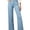 Beau Blue, variant on DOKOTOO Women's Wide Leg Jeans High Waist Elastic Waistband Denim Fashion Stretchy Casual Pants with Straight Leg