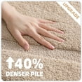 thumbnail image 4 of PABUBE Traditional Soft Khaki Microfiber Shag Bath Mat, 17"x30", Non-Slip and Absorbent Bathroom Rug for Bathroom Floor, Quick Dry, Machine Washable, 4 of 10
